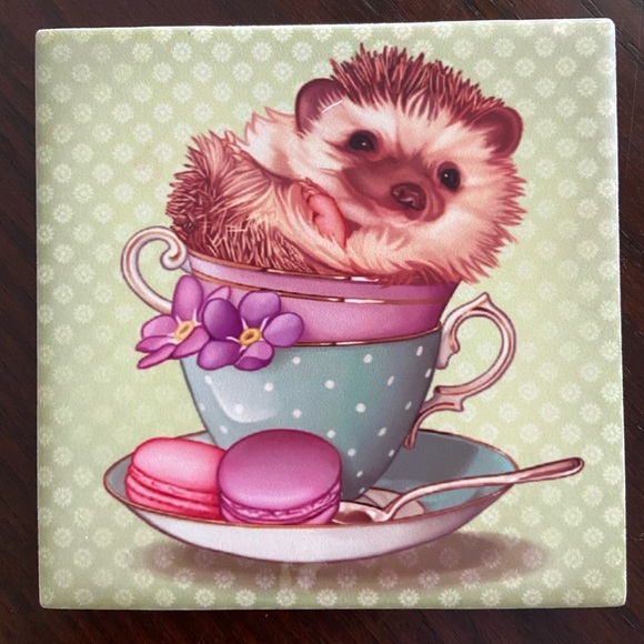 Lot of 11 of Accent & Decor Tile by Maryline Cazenave 4” Ceramic Kittens Puppies - Picture 7 of 16